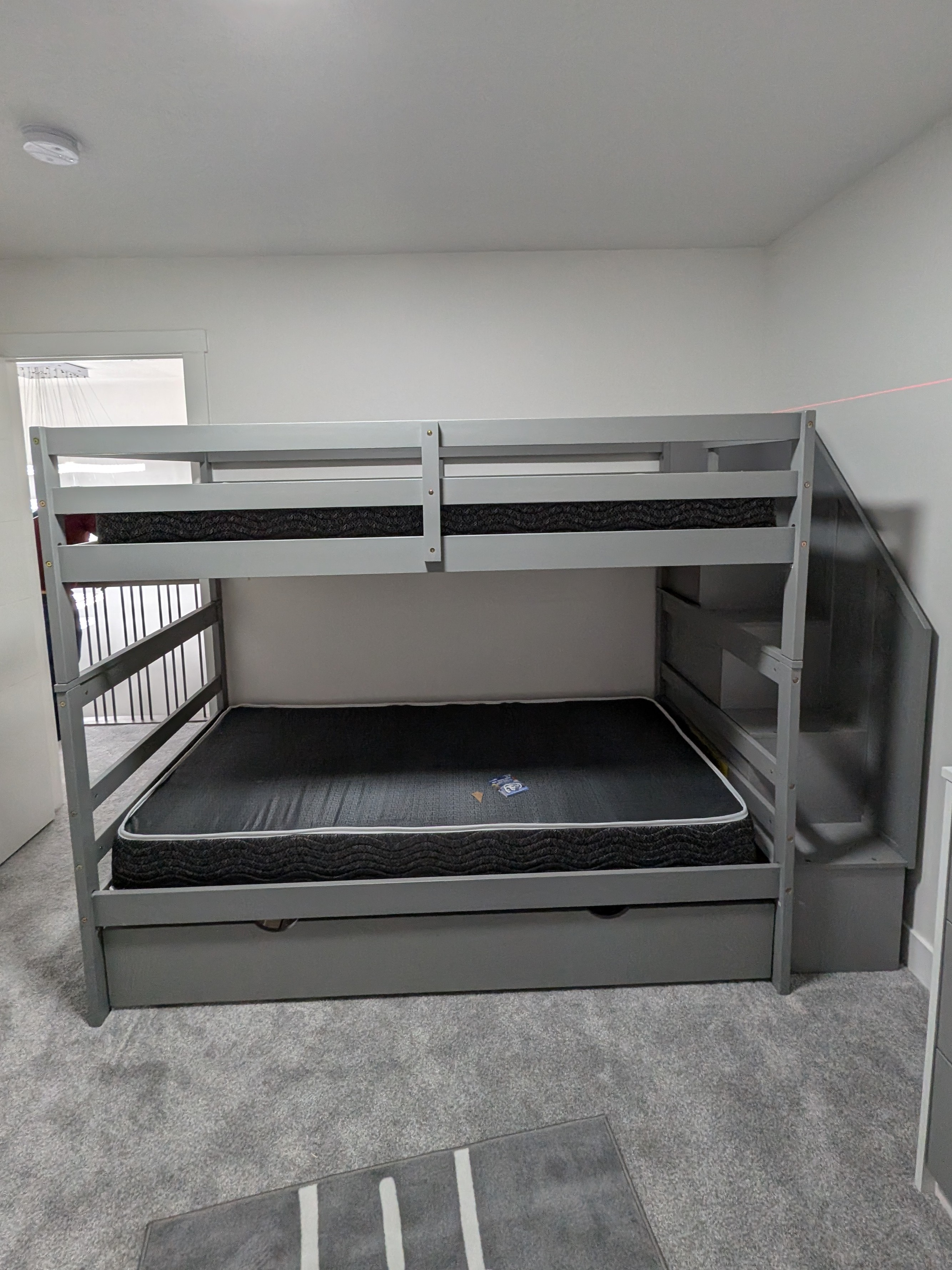 Twin-over-twin bunk bed assembled in Calgary NE.