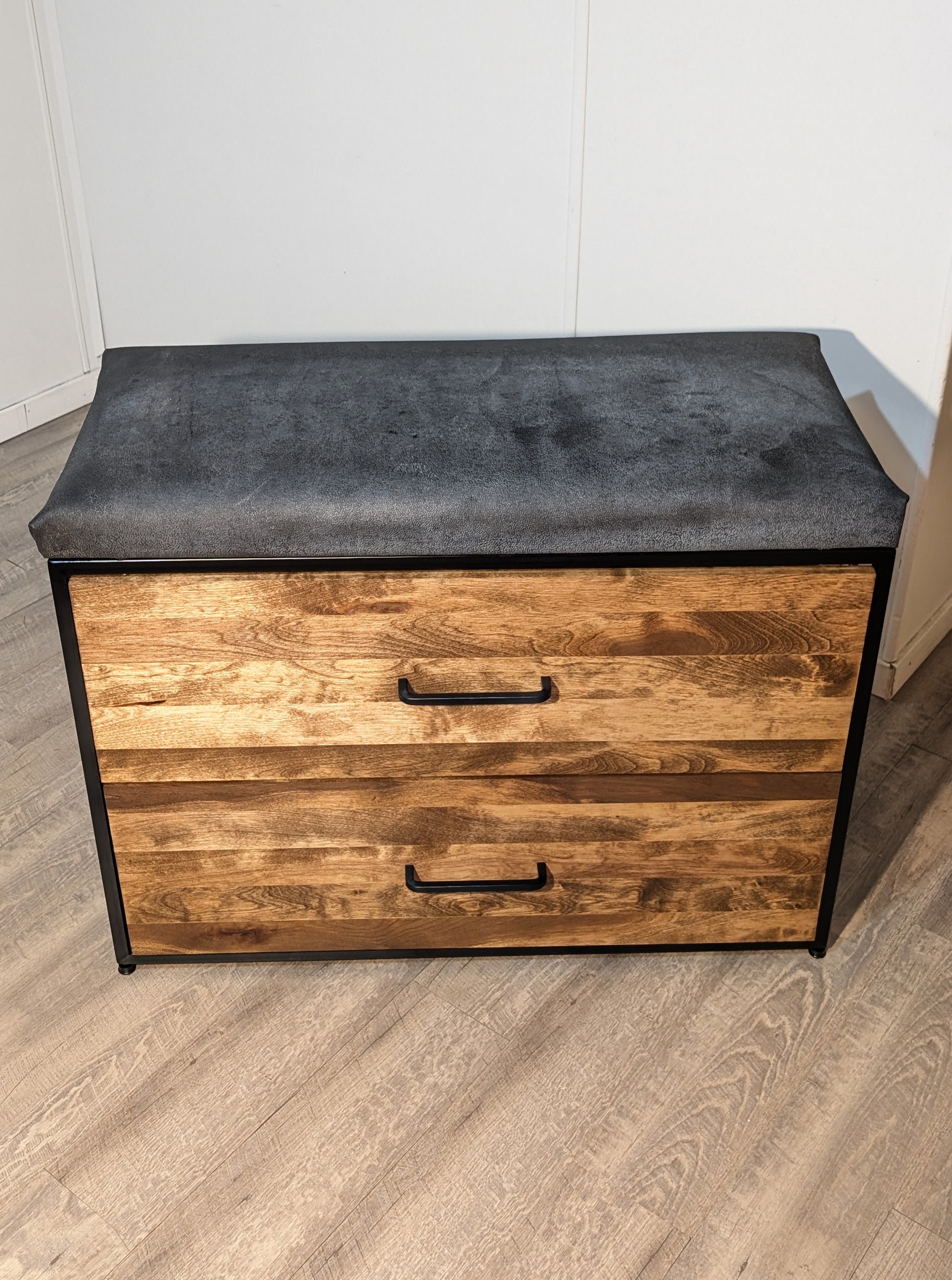 Custom two-drawer dresser assembled in Calgary SW.